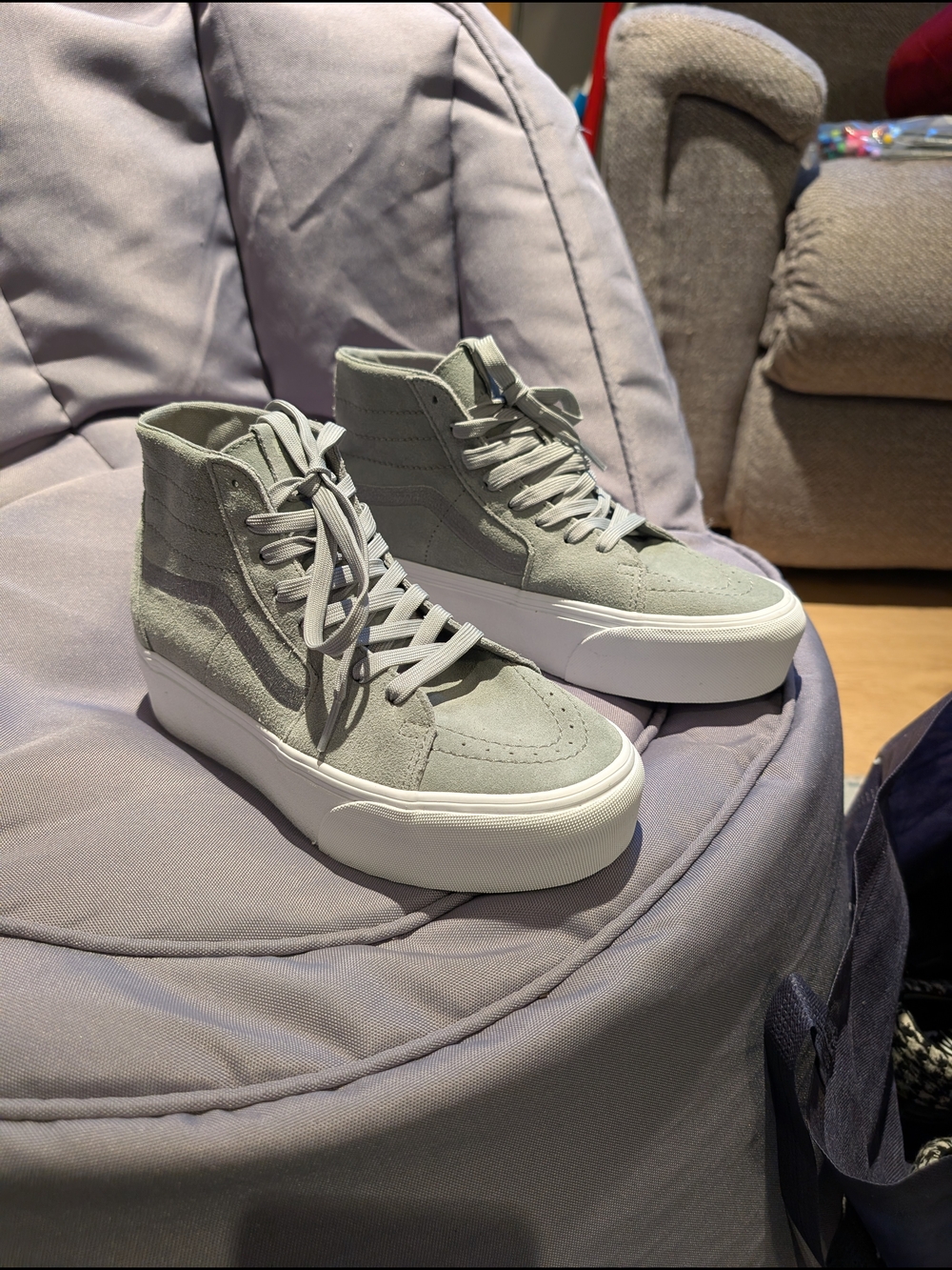 Vans Sk8-Hi Tapered Gray/Green Canvas Stackform